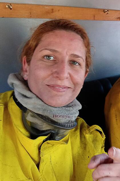 Celeste Rossotti, una de las 11 bomberas de Villa Ciudad de América.