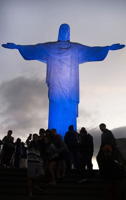 Celeste y blanco. El monumento de Río de Janeiro se vestirá con la camiseta argentina como en el Mundial