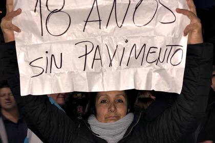 Celina llegó a la marcha desde Campana