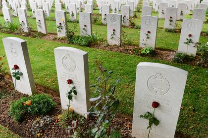 Cementerio británico en el marco de la Conmemoración del 75 aniversario del Día D en Bayeux Francia