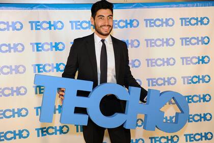 Facundo Moyano en el festejo de Techo