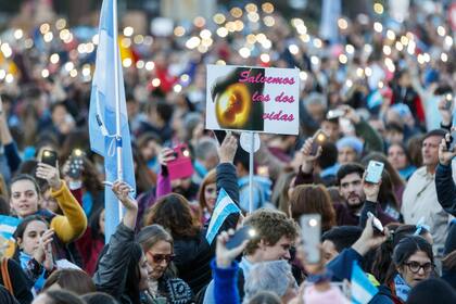 Centenares de personas "pro vida" se juntaron en el Parque General San Martín, en Mendoza
