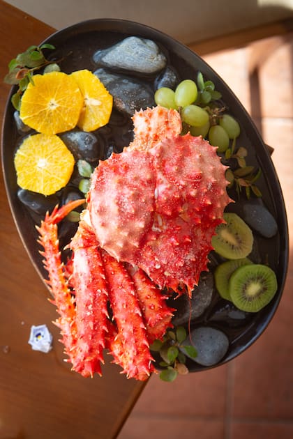 Centolla, la vedete fueguina, está presente en la carta del restaurante