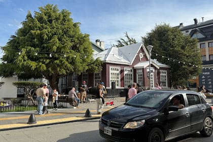 Centro comercial de Ushuaia en las inmediaciones de la municipalidad