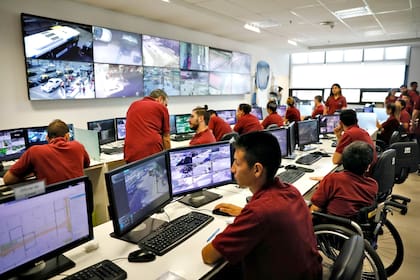 Centro de monitoreo de la Policía de la Ciudad