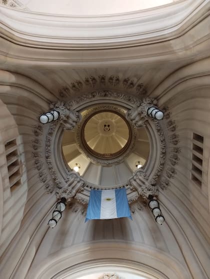 Centro del Palacio Barolo, vista desde abajo hacia el círculo del purgatorio