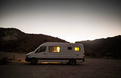 El motorhome en ruta.