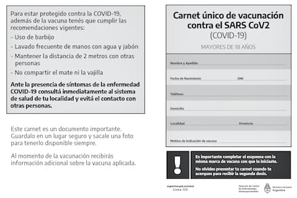 Certificado de vacunación que entrega la ciudad de Buenos Aires a las personas
