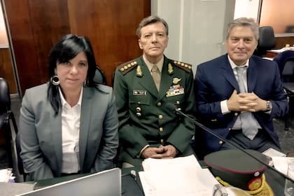 César Milani durante el juicio