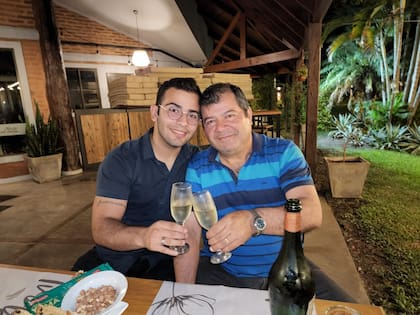 César Sena y su padre, Emerenciano Sena