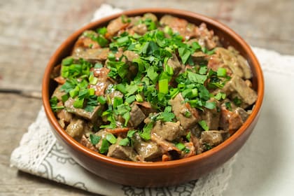 Chanfaina con menudos de chivo.