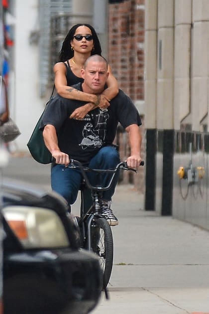Channing Tatum y Zoe Kravitz en la ciudad de Nueva York el 18 de agosto