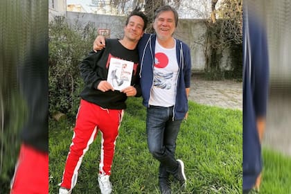 Chano junto a su tío en su primera aparición luego del alta médica