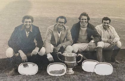 Chapaleufú, campeón de la Copa República Argentina 1973: Adolfo Reumann, Héctor Guerrero, Juanca Echeverz y Enrique López Lecube