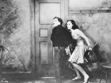 Chaplin con Paulette Goddard filmando Tiempos modernos (Getty Images)