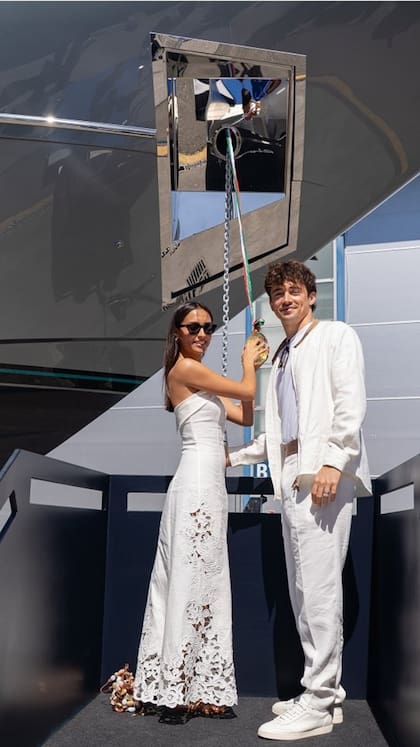 Charles Leclerc y su esposa Alexandra se convirtieron en dueños de un Riva 102’ Corsaro Super