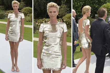 Charlize Theron opacó a su pareja, Sean Penn, con un espectacular vestido de Dior