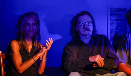 Charly García, en el recital que Andy Summers ofreció en el ND Teatro.