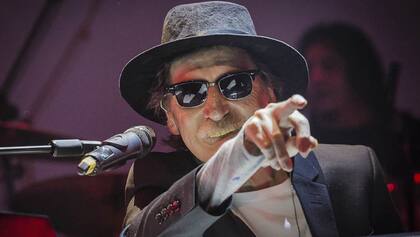 Charly García en la presentación sorpresa que realizó en marzo