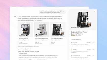 ChatGPT ahora recomienda productos ante un pedido y ofrece una opción para comprarlos sin salir de la plataforma