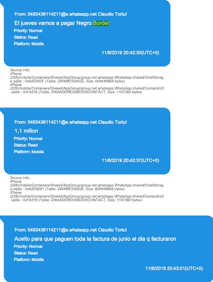 Chats de los hermanos Tórtul en la causa Securitas