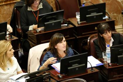 Brizuela y Doria durante el debate