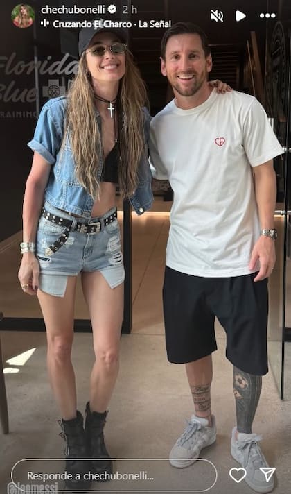 Chechu Bonelli se cruzó con Lionel Messi en Miami
