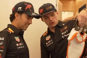 Checo acaba de convertirse en papá otra vez y Max Verstappen lo sorprendió con un gesto