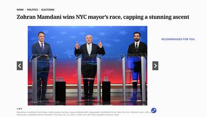 Chicago Tribune presentó la noticia con una nota, más no ocupó la tapa