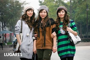 Chicas modernas en Shangai.