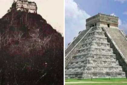 Chichén Itzá, el famoso complejo de la península de Yucatán, en 1892 y en la actualidad