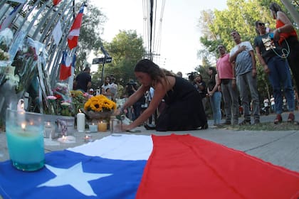 Homenajes a Sebastián Piñera en Santiago de Chile. (RAUL BRAVO / AFP)