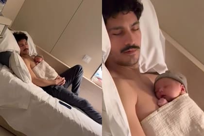 Chino Darín junto a su hijo Dante (Foto: Instagram @chinodarin)