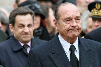 Chirac y su sucesor, Nicolas Sarkozy