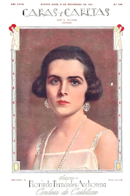 Chita Fernández Anchorena fue considerada entre las más elegantes de los años 20. Su foto ilustró la tapa interna de la revista Caras y caretas.