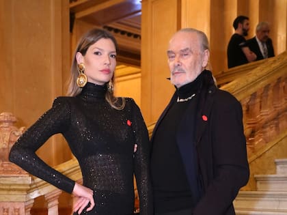 Chloé Bello y Gino Bogani en la gala de la Fundación Favaloro, en el Teatro Colón