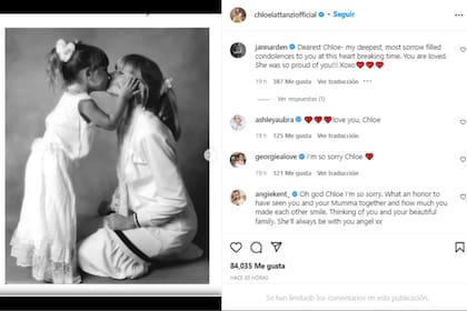 Chloe Lattanz, la hija de la cantante, le hizo una tierna despedida en las redes (Foto: Instagram @chloelattanziofficial)