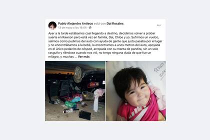 Chloe salió despedida del auto y resultó ilesa