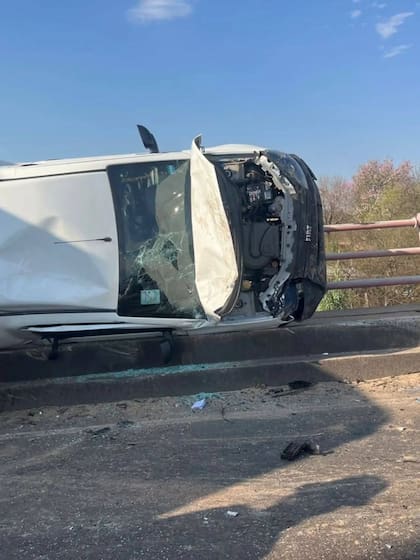 Choque en cadena en el puente Chaco Corrientes