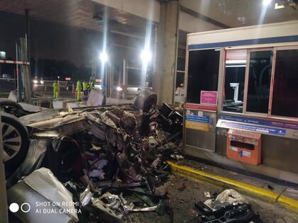 Choque en el peaje de Panamericana km 33,5