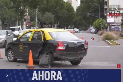 Choque entre dos autos en el barrio de Caballito
