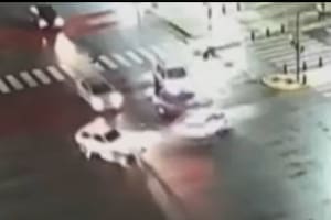 Choque múltiple en la avenida 9 de julio: al menos cinco heridos.