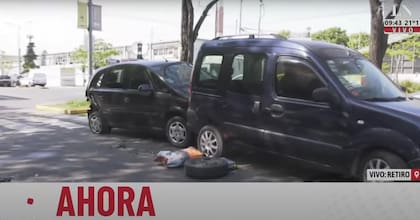 Choque y vuelco en Retiro