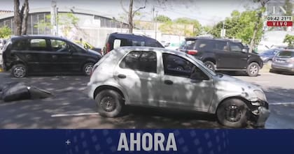 Choque y vuelco en Retiro