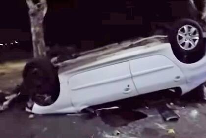 Choque y vuelco en Figueroa Alcorta