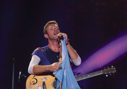 Chris Martin, en la anterior visita de Coldplay a la Argentina