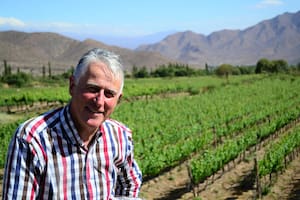 Christian Götz en sus viñedos.