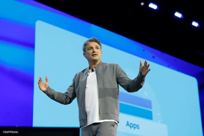 Christian Klein, CEO de SAP, durante el congreso anual de la empresa, el 19 de mayo, en Orlando