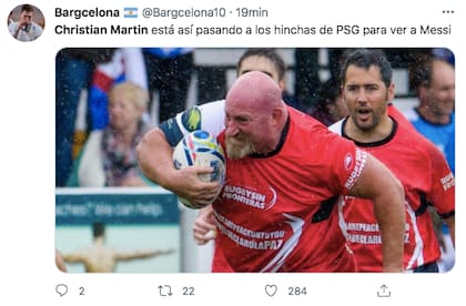 "Christian Martin está así pasando a los hinchas de PSG para ver a Messi"