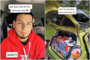 Vive en su auto y lo retrata todo en TikTok: dónde se baña y qué come